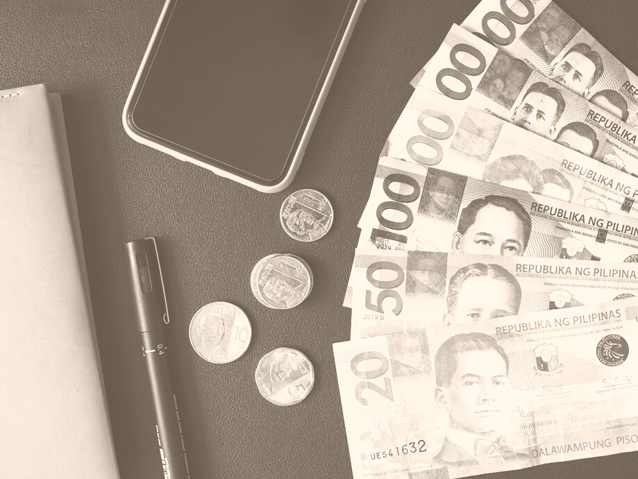 Philippine Money on Black Surface