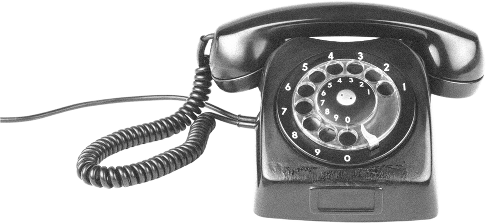 Cutout of Olretd Vintage Telephone